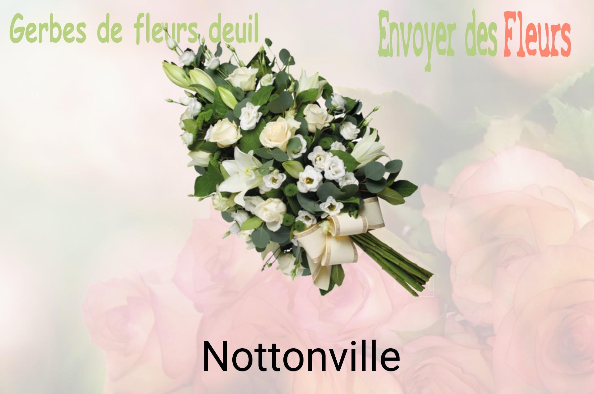 Gerbe de fleurs de deuil livrée à Nottonville